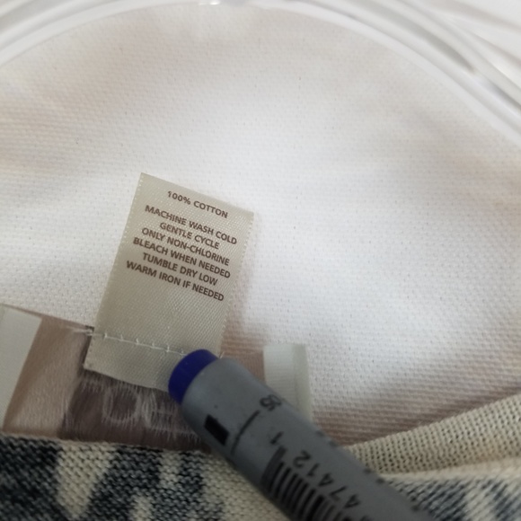 LOFT Womens Short Sleeve Cardigan Black Cream sz L - Picture 4 of 5